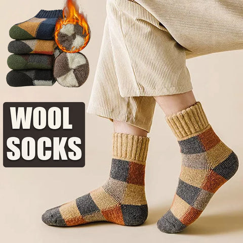 5 Paires de Chaussettes chaudes à Carreaux - Homme
