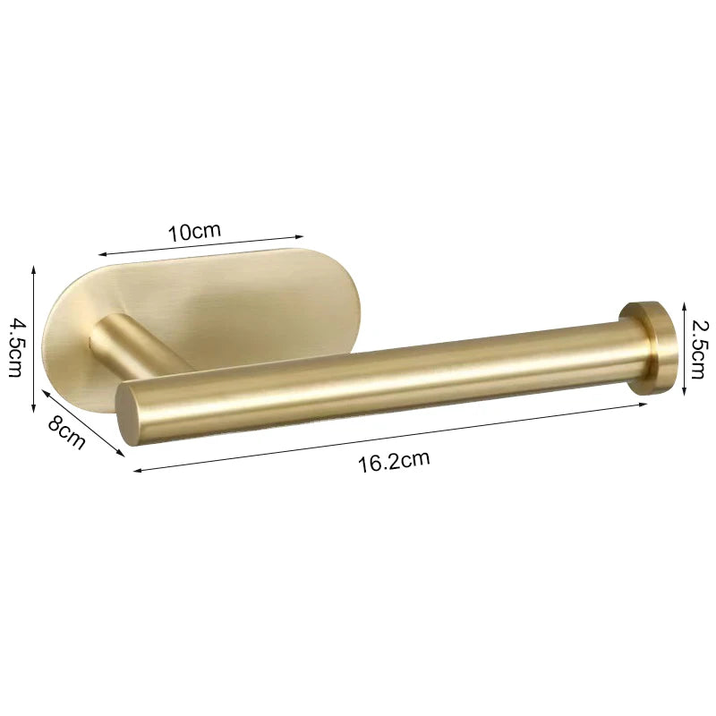 Support Papier Toilette Mural Sans Perçage en Acier Inoxydable - Lot de 2