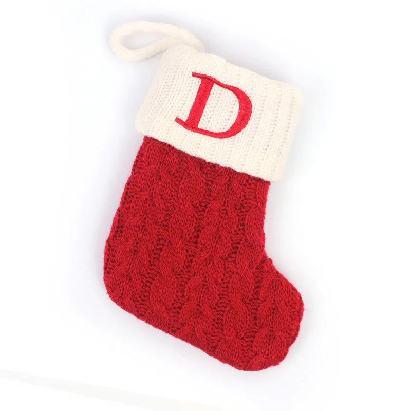 Chaussette de Noël à Suspendre avec Initiale