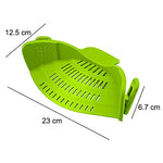 Passoire à pâtes en silicone anti-déversement, clip universel