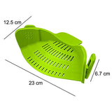 Passoire à pâtes en silicone anti-déversement, clip universel