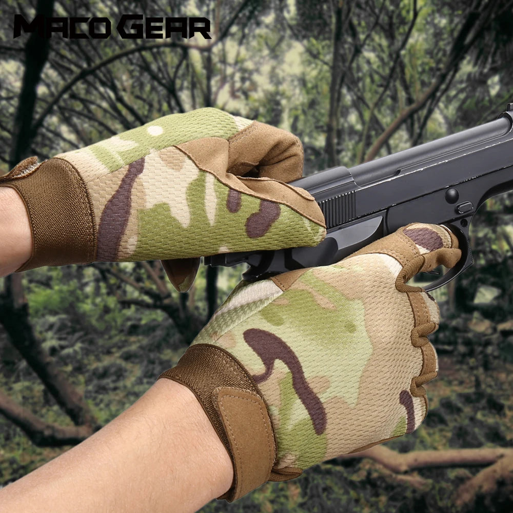 Gants tactiques chauds Multicam pour activités en plein air