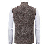 Gilet sans manches à maille col cheminé Homme
