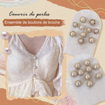 Ensemble de Boutons de Broche en Perles (20 pièces)