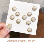 Ensemble de Boutons de Broche en Perles (20 pièces)