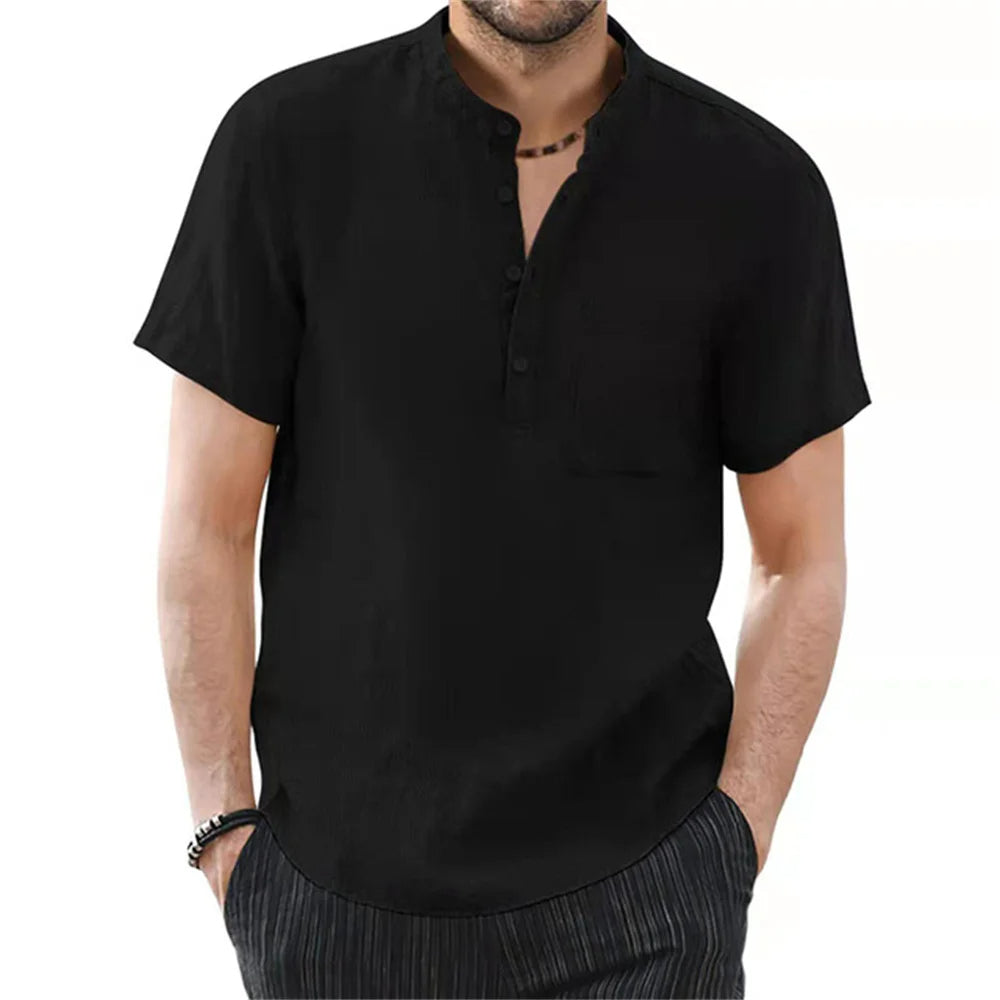 Chemise en lin respirant pour homme