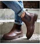 Bottines de sécurité en cuir - Acier renforcé