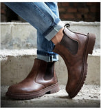 Bottines de sécurité en cuir - Acier renforcé
