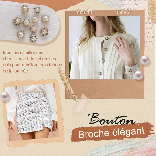 Ensemble de Boutons de Broche en Perles (20 pièces)