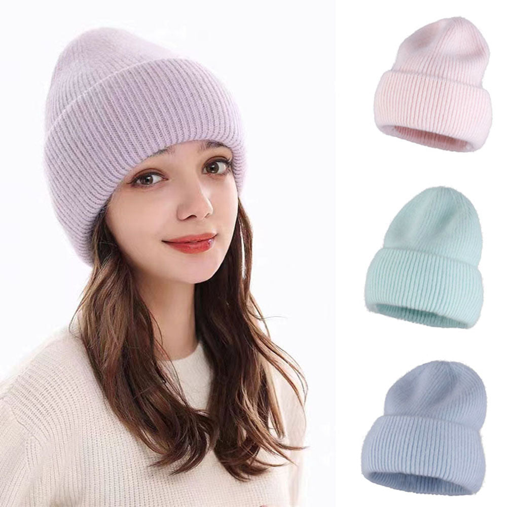 Bonnet épais en fourrure de lapin