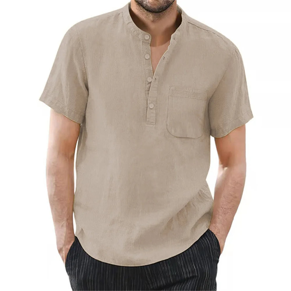 Chemise en lin respirant pour homme