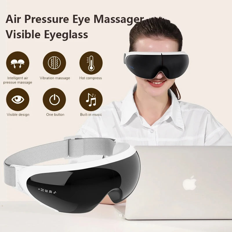 Masseur oculaire relaxant et chauffant Bluetooth