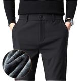 Pantalon élégant d'hiver avec doublure en polaire ultra-chaude pour Homme