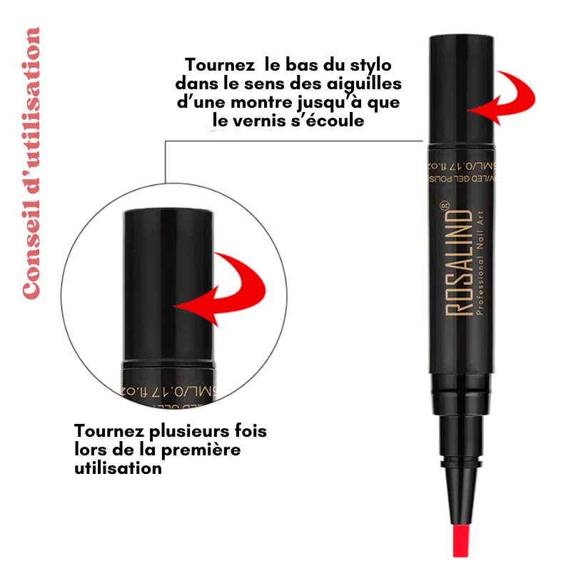 Stylo Vernis Semi-Permanent 3 en 1