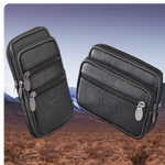 Set de 2 sacoches ceinture multipoche en cuir PU