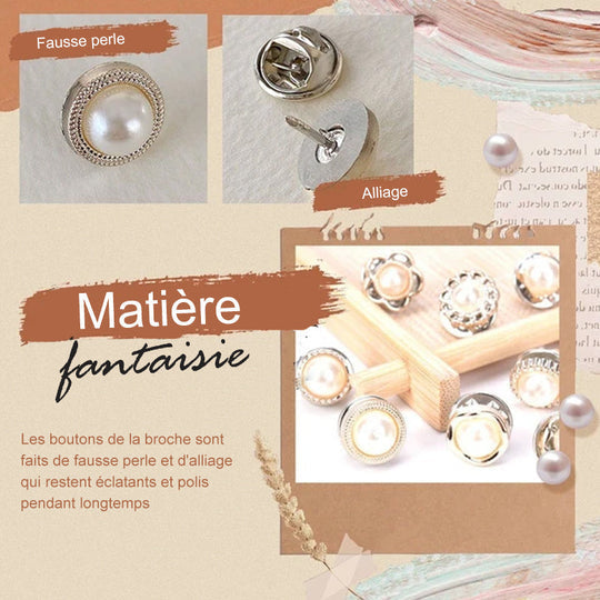 Ensemble de Boutons de Broche en Perles (20 pièces)