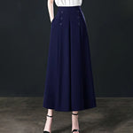 Pantalon Jupe-culotte - Détails boutons à pont