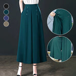 Pantalon Jupe-culotte - Détails boutons à pont