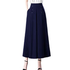 Pantalon Jupe-culotte - Détails boutons à pont