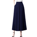Pantalon Jupe-culotte - Détails boutons à pont