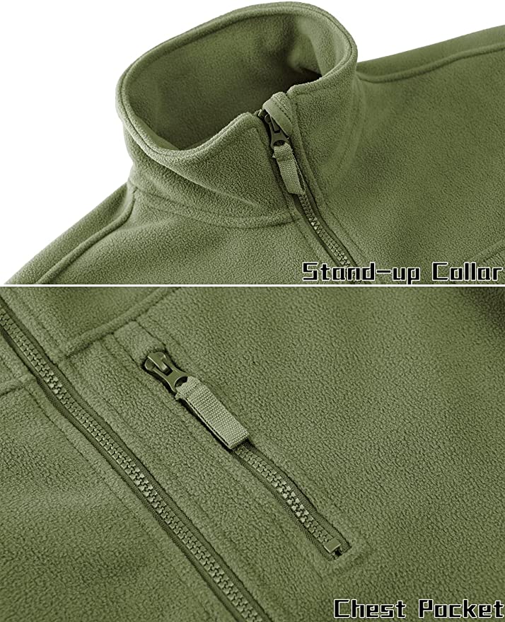 Veste polaire militaire avec Poches Zippées