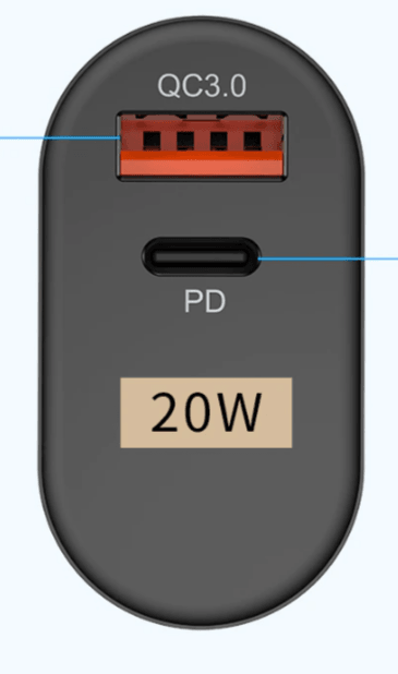 Chargeur rapide 3.0 - USB/USB C