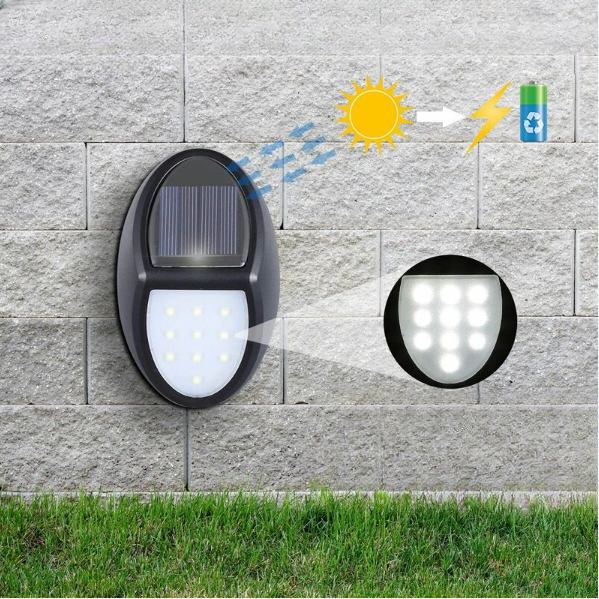 2x Applique murale solaire imperméable