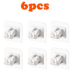 6X Support de tringle ajustable sans clous - Auto-adhésif