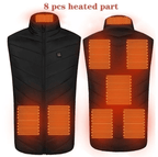 Gilet Chauffant Electrique - 8 Zones chauffantes
