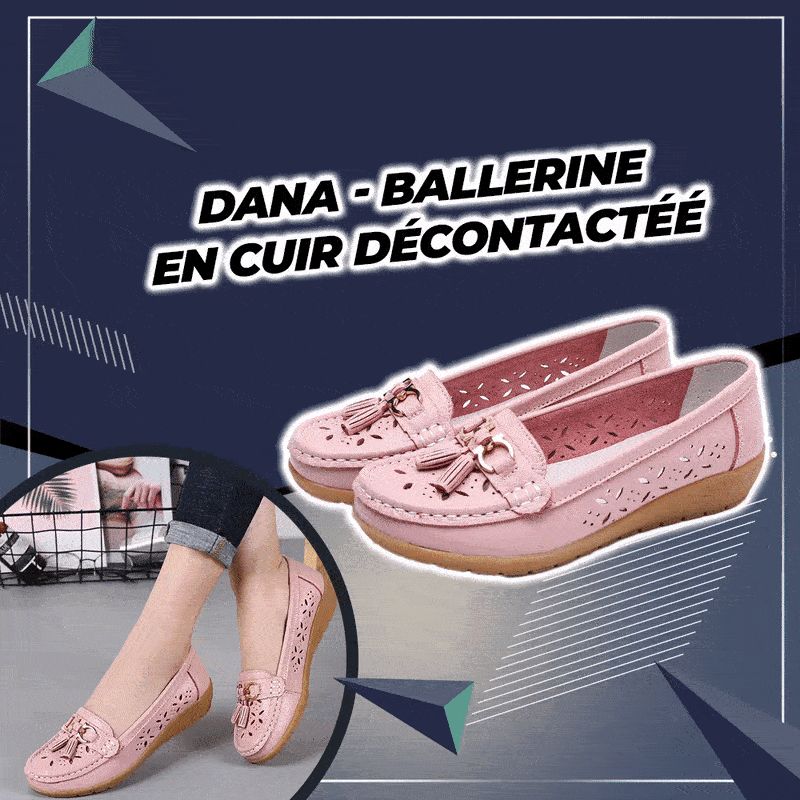 DANA - Ballerine en cuir décontactéé
