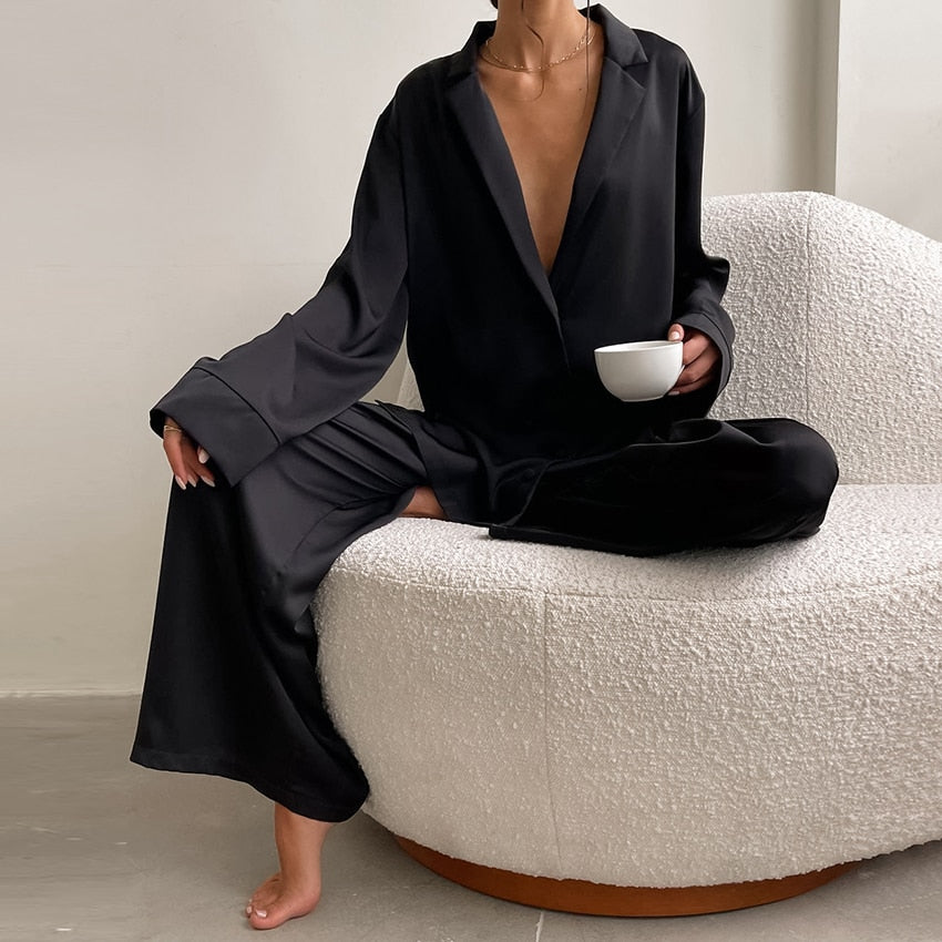 Pyjama ample en satin
