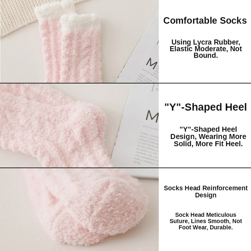 x5 Chaussettes pilou pilou pastel