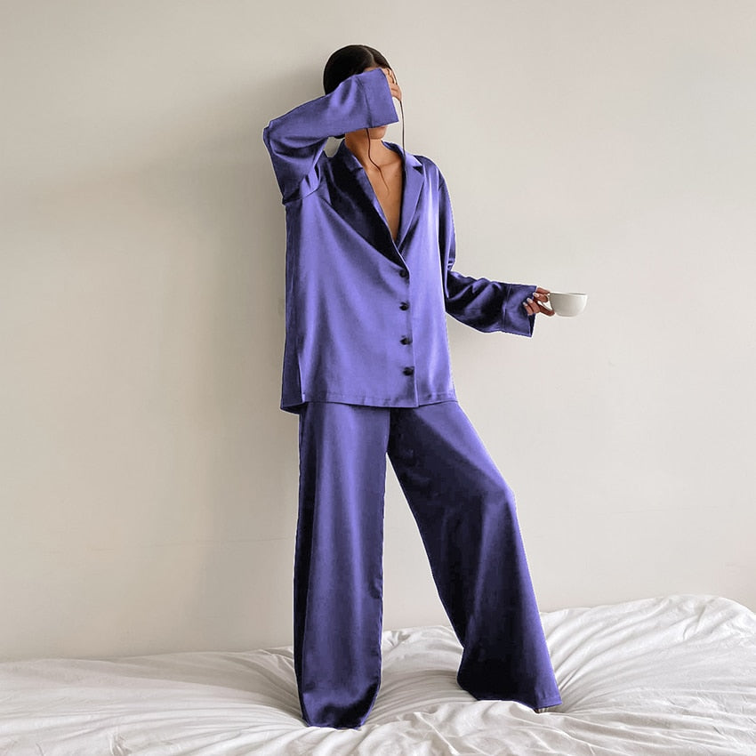 Pyjama ample en satin