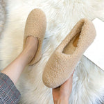 Mocassins d'intérieur en laine véritable