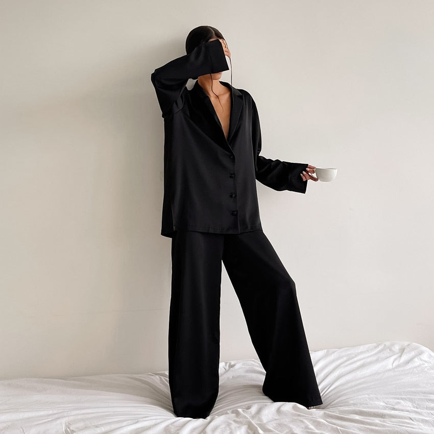 Pyjama ample en satin
