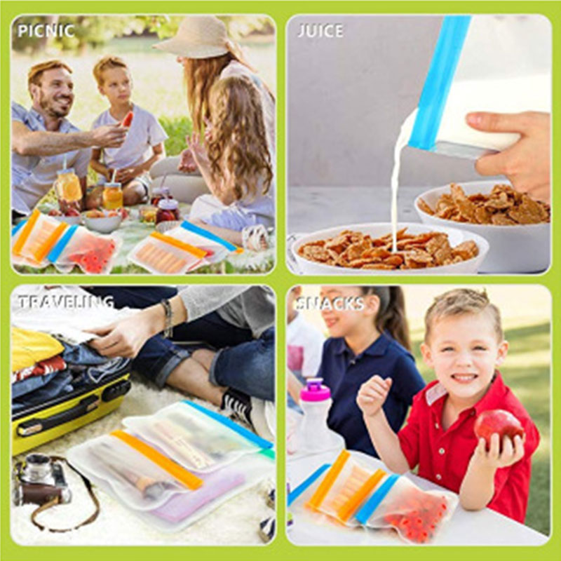 Lot de 14 Sacs alimentaires de conservation réutilisables