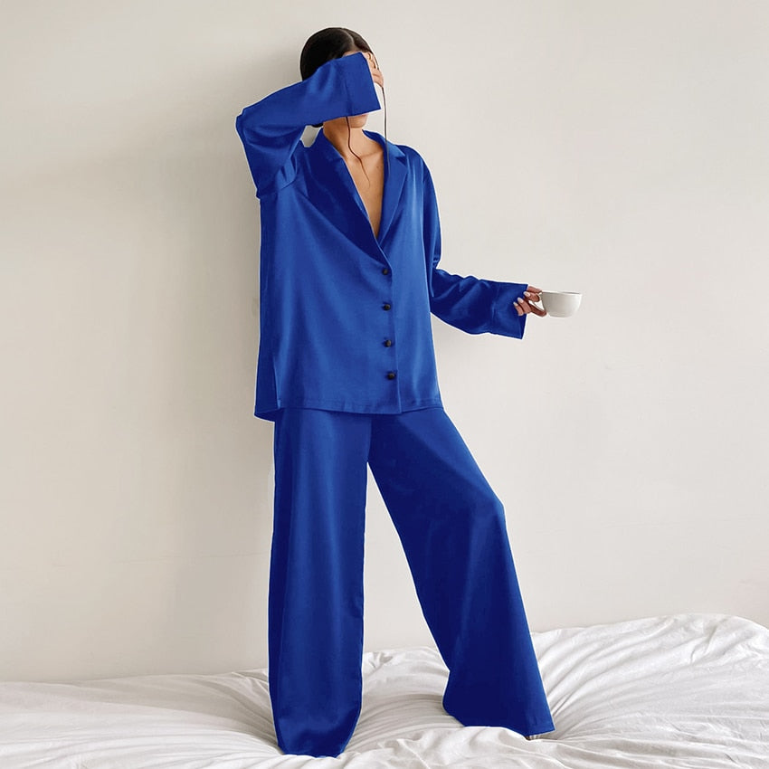 Pyjama ample en satin