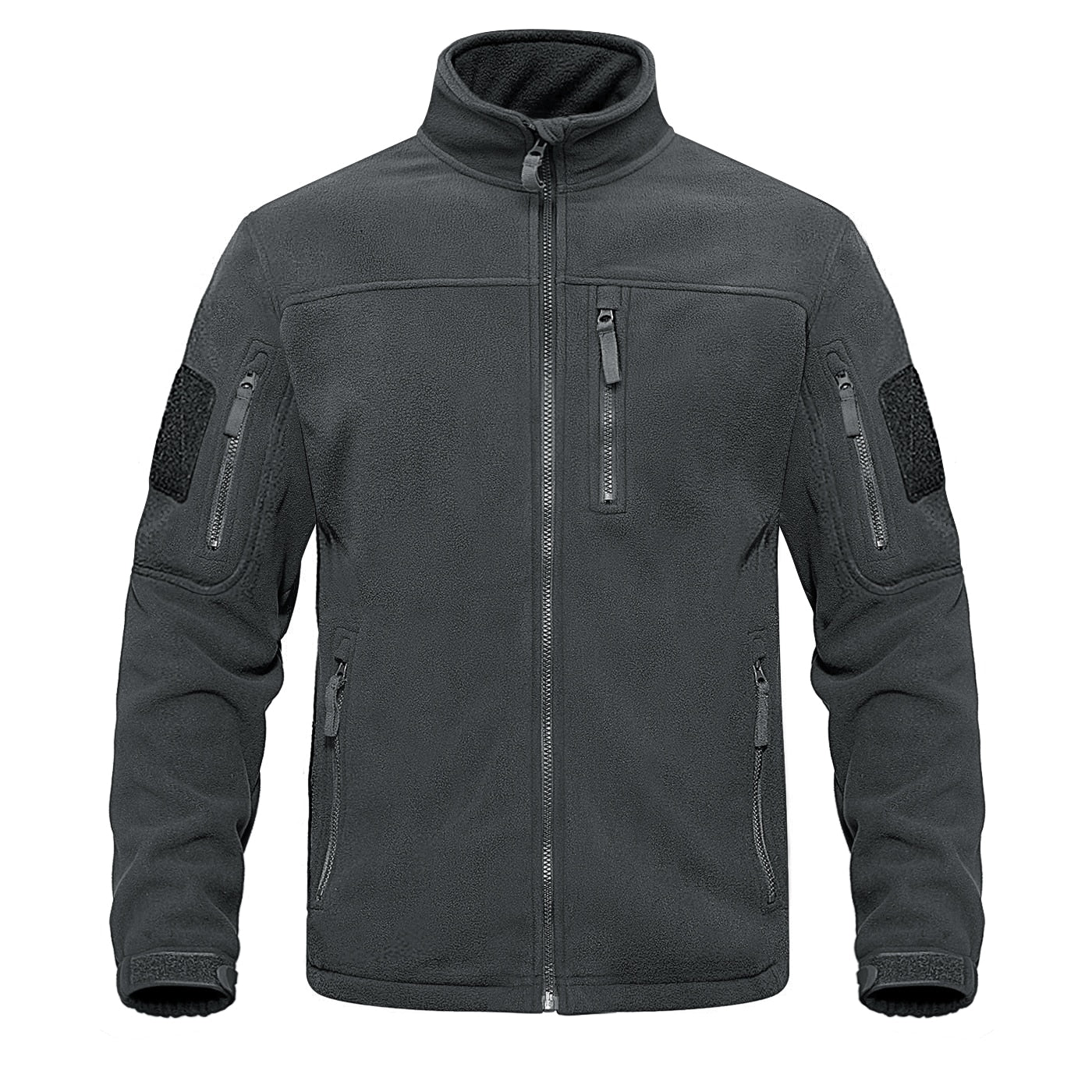 Military Fleece Jacket with Zippered Pockets