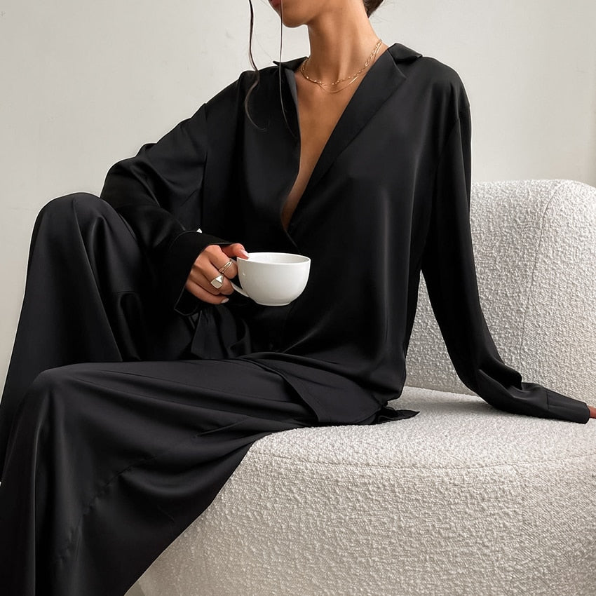 Pyjama ample en satin
