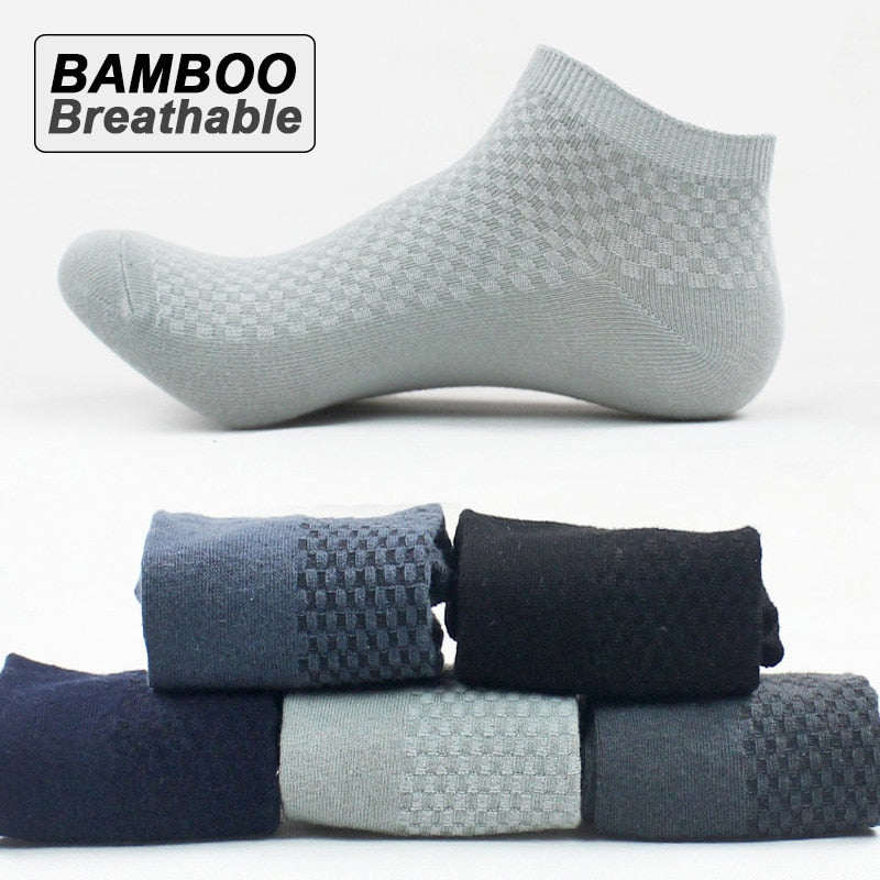 5x Paire de socquettes respirantes en fibre de bambou