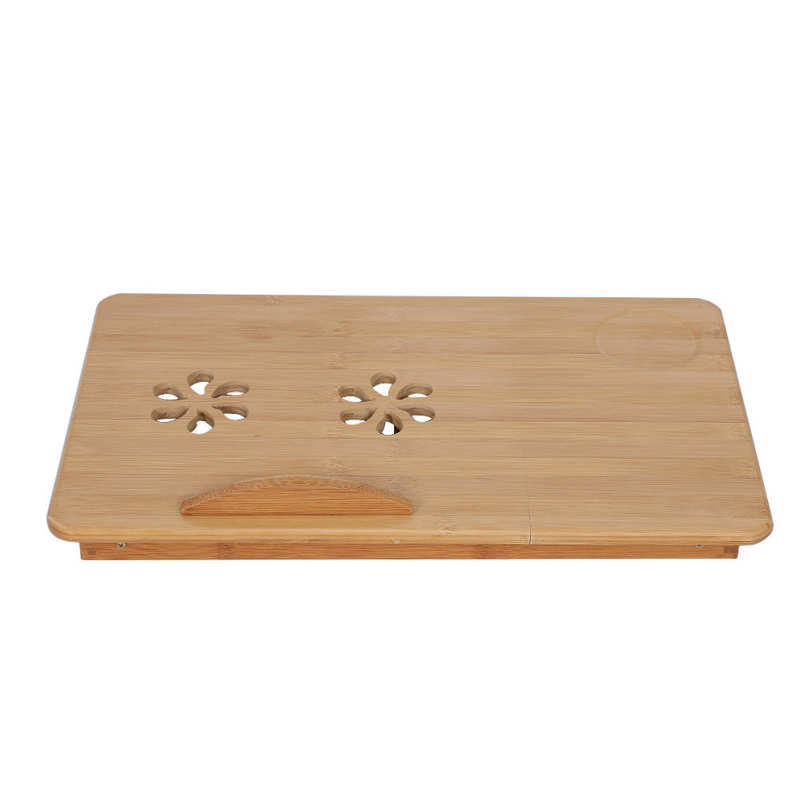 Table d'appoint pliable en bambou pour ordinateur portable