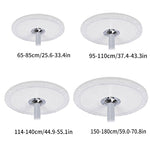Nappe de table ronde transparente et élastique