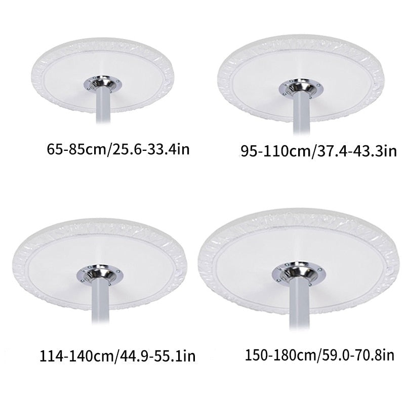 Nappe de table ronde transparente et élastique