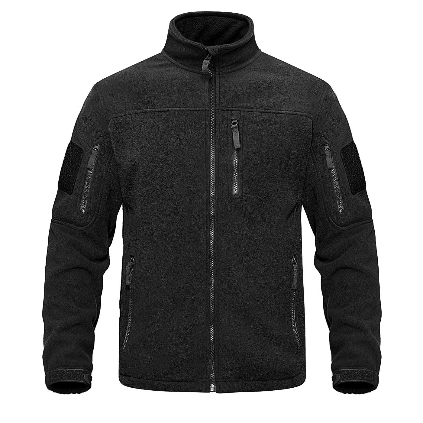 Military Fleece Jacket with Zippered Pockets