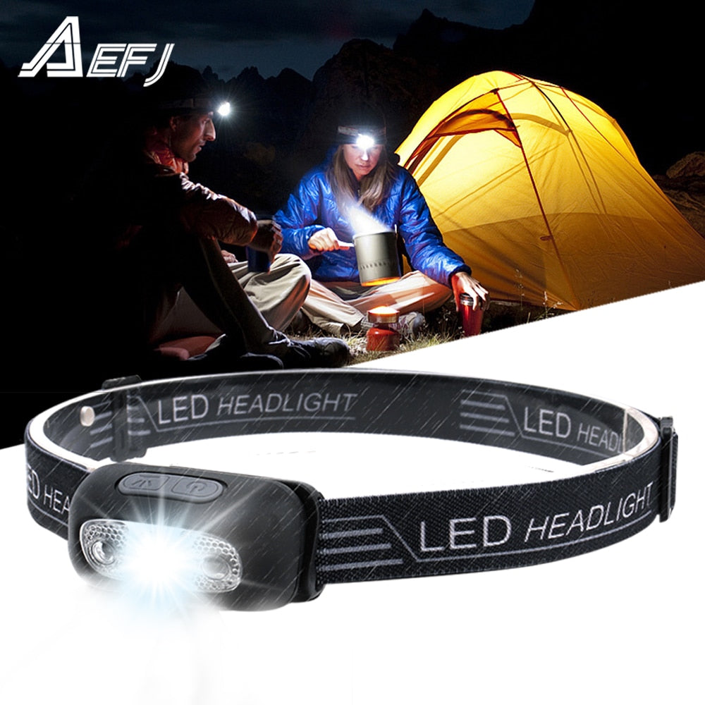 Lampe frontale LED à capteur de mouvement + Boîte de rangement OFFERTE