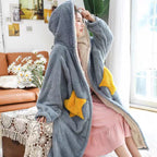 Peignoir cocooning épais à capuche