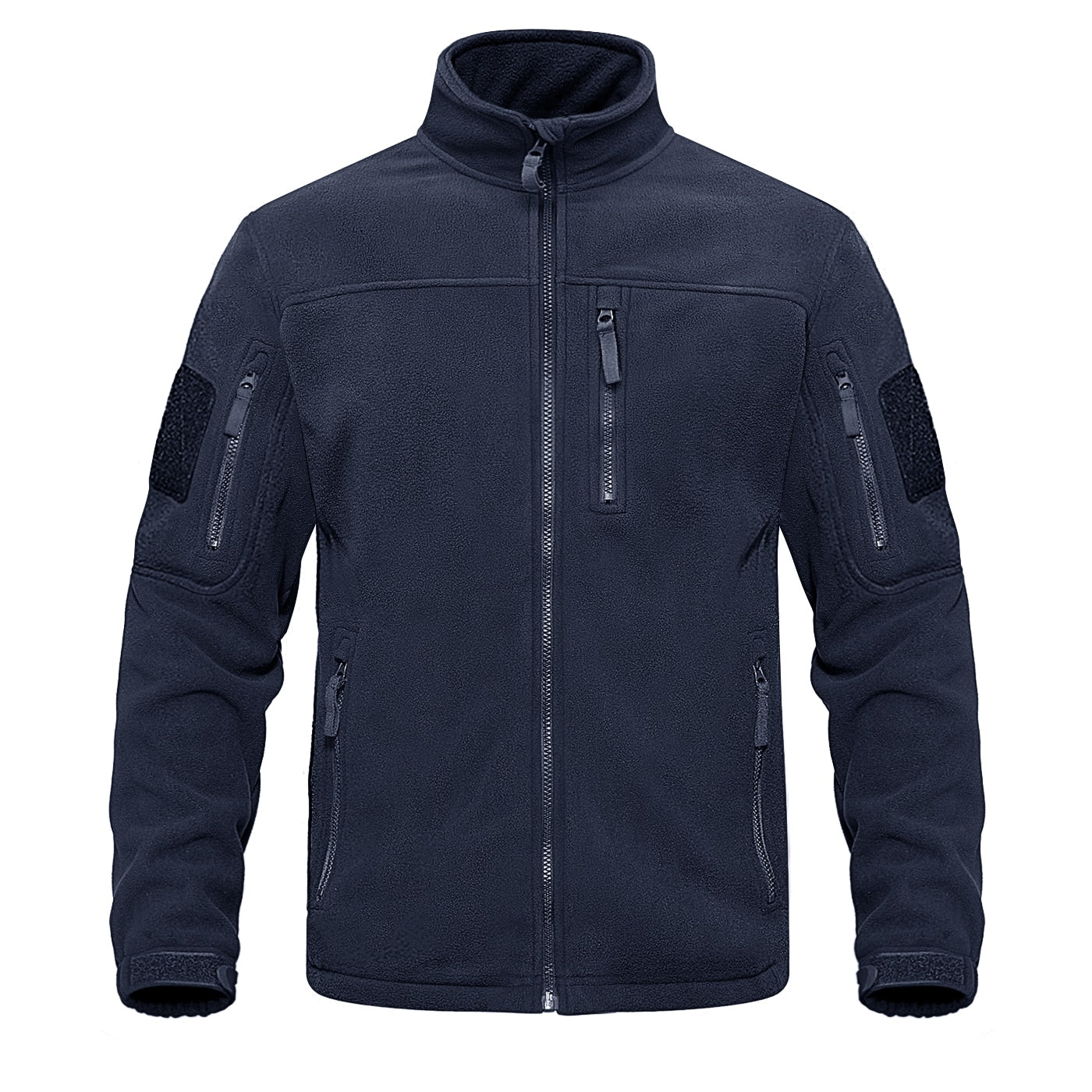 Military Fleece Jacket with Zippered Pockets