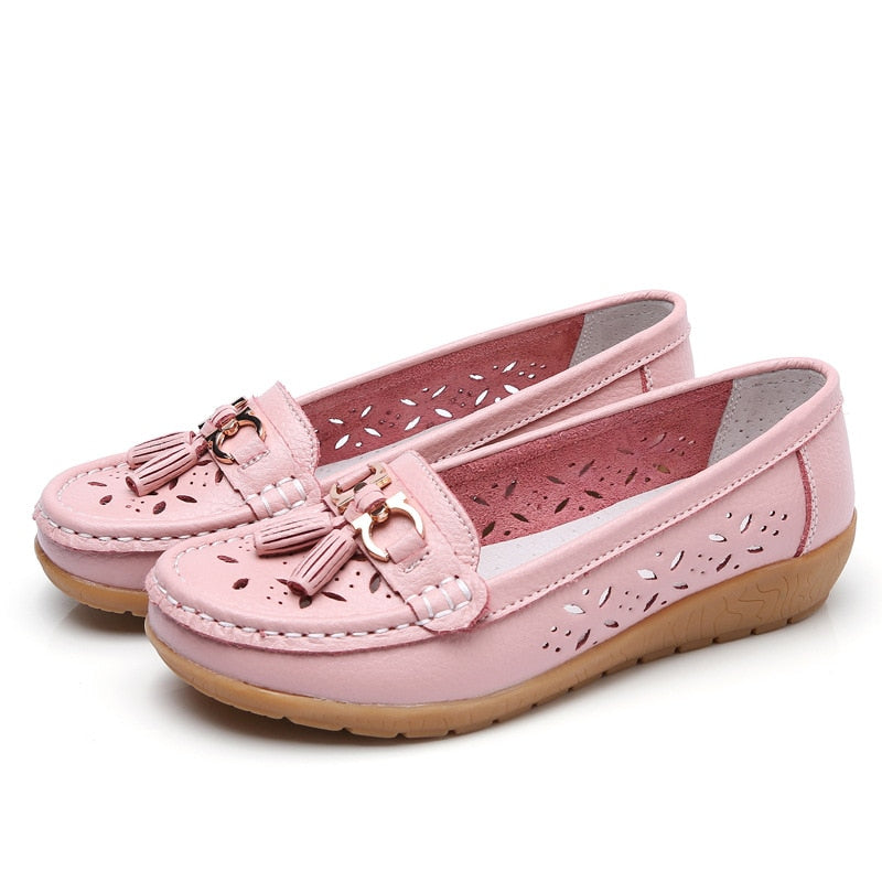 DANA - Ballerine en cuir décontactéé