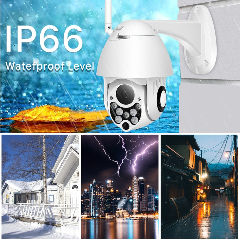 Caméra de Surveillance dôme extérieure PTZ IP Wifi 1080P