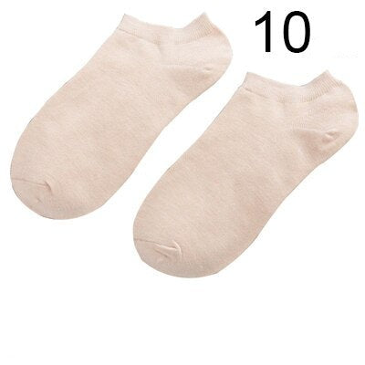 Lot de 10 Paires de Socquettes en Fibre de Bambou